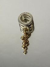 PANDORA Retired Sterling Silver Bead with 14K Gold Cross Dangle